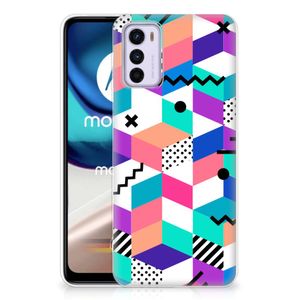 Motorola Moto G42 TPU Hoesje Blokken Kleurrijk