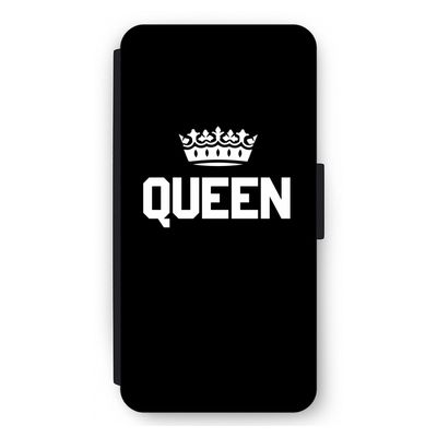 Queen zwart: iPhone 12 Pro Max Flip Hoesje