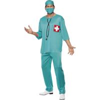 Chirurg dokters kostuum - voor volwassenen - Carnaval verkleedkleding - groen