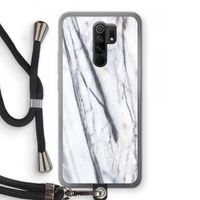 Gestreepte marmer: Xiaomi Redmi 9 Transparant Hoesje met koord