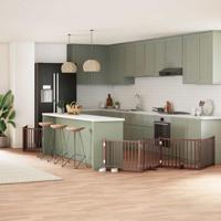 VidaXL Hondenhek inklapbaar 10 panelen 800 cm populierenhout bruin