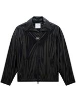 Courrèges veste légère zippée à logo imprimé - Noir - thumbnail