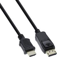 Kabel inline displaypt hdmi 4k m/m 2 m zwart