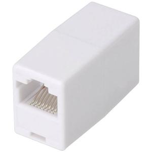 Digitus RJ45 Netwerk Adapter CAT 5, CAT 5e [1x RJ45-bus - 1x RJ45-bus] Wit