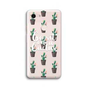 Cactus quote: Google Pixel 3 XL Transparant Hoesje