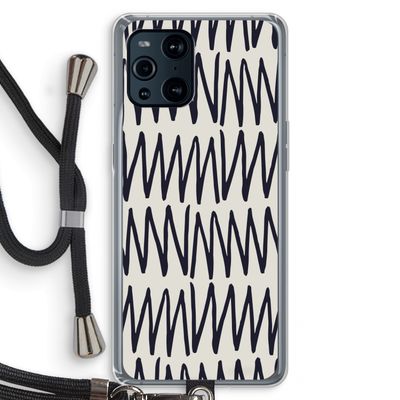 Marrakech Zigzag: Oppo Find X3 Transparant Hoesje met koord