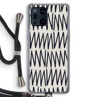 Marrakech Zigzag: Oppo Find X3 Transparant Hoesje met koord