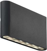 Nordlux LED Wandlamp Kinver zwart 12W 3000K IP54 - 4800980