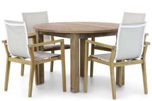 Lifestyle Atlanta/Brighton 120 cm rond dining tuinset 5-delig