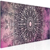 Schilderij - Roze Mandala , 5 luik - thumbnail