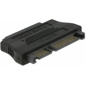 DeLOCK 61675 tussenstuk voor kabels SATA 22 pin Micro SATA 16 pin Zwart