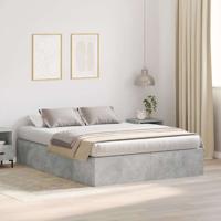 Bedframe met opslag Betongrijs 200 x 150 x 31.5 cm Bewerkt hout