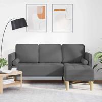Bankstel Donkergrijs 173 x 131 x 67 cm Stof