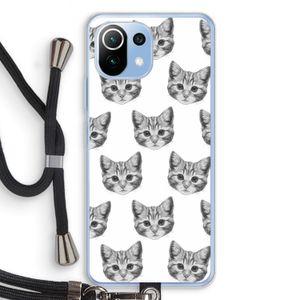Kitten: Xiaomi Mi 11 Lite Transparant Hoesje met koord