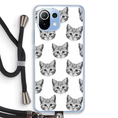 Kitten: Xiaomi Mi 11 Lite Transparant Hoesje met koord