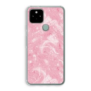 Abstract Painting Pink: Google Pixel 5 Transparant Hoesje