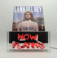 Glazen Neon Box Display - 'Now Playing' Glazen Neon Box Display - 'Now Playing'