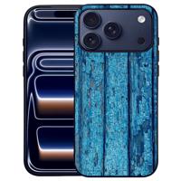 Wood Blue iPhone 17 Pro Max | Hoesje TPU PU