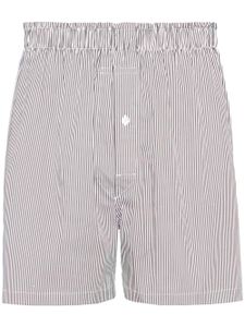 Maison Margiela stripe-print elastic-waist shorts - Blanc