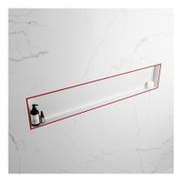 Wandnis Solid Surface Easy | In- en opbouw | 150x30x8 cm | 1 vak | Fire/Talc