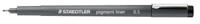 Staedtler pigment liner fineliner, ronde punt, schrijfbreedte 0,5 mm, zwart