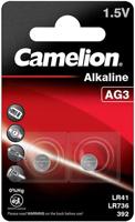 Camelion batterij lr41/lr7366/392/ag3 kaart a 2 stuks