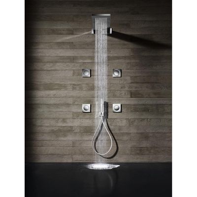 Hotbath Mate hoofddouche 16.5x53.7cm rechthoek met cascade chroom M193CR