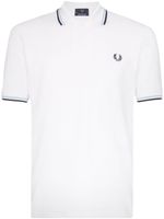 Fred Perry polo à longues manches et bordures rayées - Blanc - thumbnail