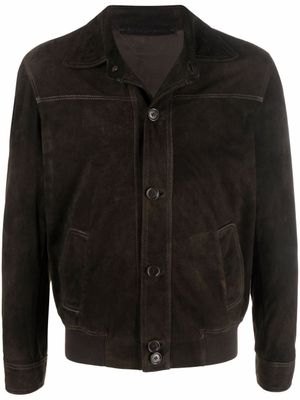 Salvatore Santoro veste bomber à détails de coutures - Marron