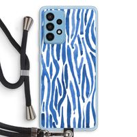 Blauwe nerven: Samsung Galaxy A52 Transparant Hoesje met koord