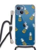 Ananasjes: iPhone 13 Transparant Hoesje met koord