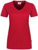 Hakro 181 Women's V-neck shirt MIKRALINAR® - Red - 3XL