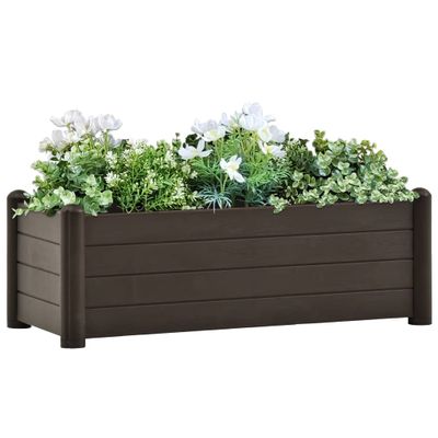 VidaXL Plantenbak verhoogd 100x43x35 cm pp mokka