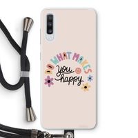 Happy days: Samsung Galaxy A70 Transparant Hoesje met koord