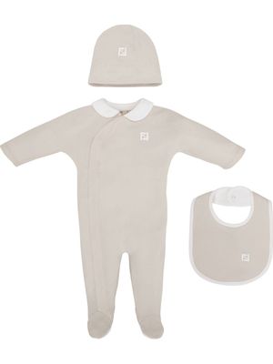 Fendi Kids trousseau de naissance à logo brodé - Tons neutres