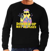 Fout paas sweater zwart donder op met je Pasen voor heren