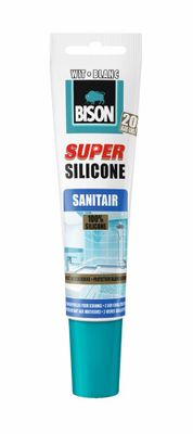 Bison Super Silicone Sanitair Wit Tub 150Ml*6 Nlfr - 6300994 - 6300994