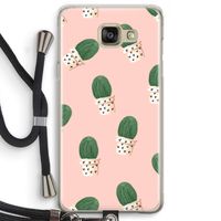 Cactusprint roze: Samsung Galaxy A5 (2016) Transparant Hoesje met koord Cactusprint roze: Samsung Galaxy A5 (2016) Transparant Hoesje met koord