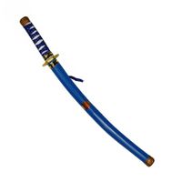 Blauw ninja zwaard van plastic 60 cm - thumbnail