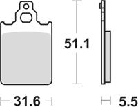 TRW remblokken "mcb 651 brake pad mcb 651 organic standard