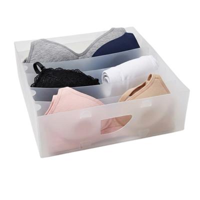 Gerimport ondergoed organizer - kunststof - 6 vaks - 30 x 30 x 10 cm - transparant - opbergen Gerimport ondergoed organizer - kunststof - 6 vaks - 30 x 30 x 10 cm - transparant - opbergen