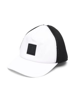 Balmain Kids casquette à empiècement en mesh - Blanc