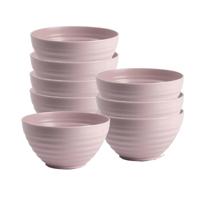 Plasticforte Soepkommen - 8x - D15 x H8 cm - oud roze - kunststof - onbreekbaar - servies