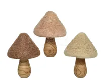 Decoratie Paddenstoel Wol 20cm Assorti 1st