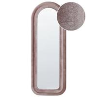 Beliani - CULAN - Wandspiegel - Roze - Fluweel