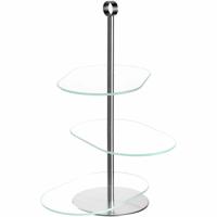 Leonardo Cucina Etagere CENA zilver asymmetrisch 3-delig Leonardo Cucina Etagere CENA zilver asymmetrisch 3-delig
