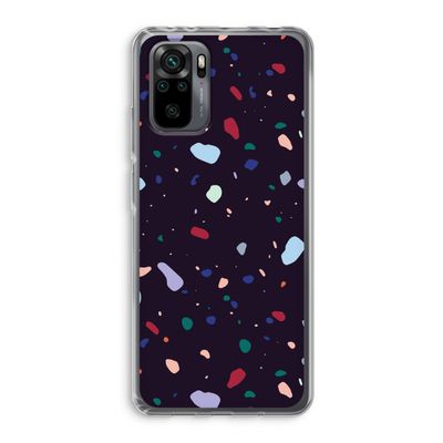 Dark Rounded Terrazzo: Xiaomi Redmi Note 10 Pro Transparant Hoesje
