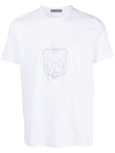 Corneliani t-shirt à logo imprimé - Blanc