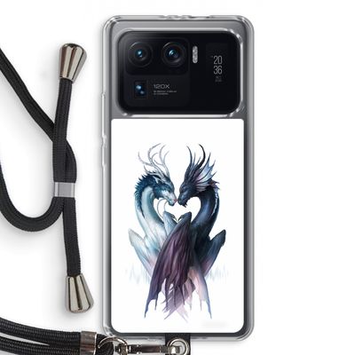 Yin Yang Dragons: Xiaomi Mi 11 Ultra Transparant Hoesje met koord