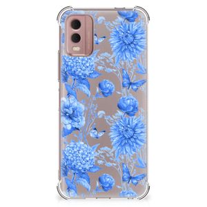 Case voor Nokia C32 Flowers Blue